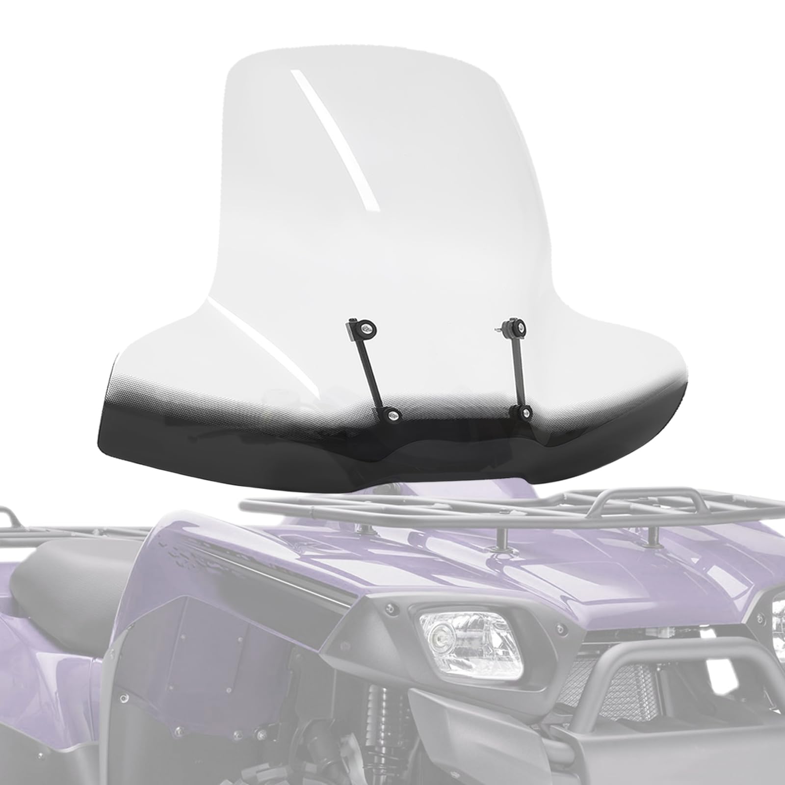 HAKU BLACK×CLEAR KUAFU ATV Windshields & Windscreens Universal Compatible